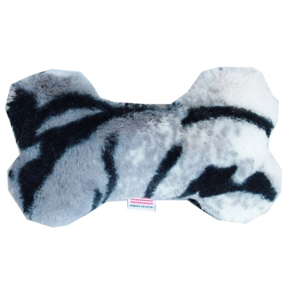 6" Plush Bone Dog Toy Siberian Tiger