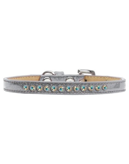 AB Crystal Size 10 Silver Puppy Ice Cream Collar