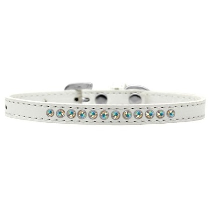 AB Crystal Size 10 White Puppy Collar