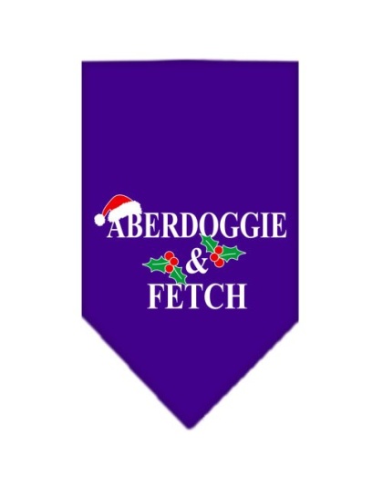 Aberdoggie Christmas Screen Print Bandana Purple Large