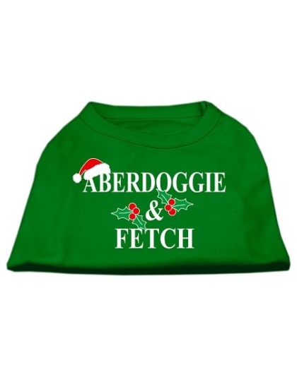 Aberdoggie Christmas Screen Print Shirt Emerald Green Lg