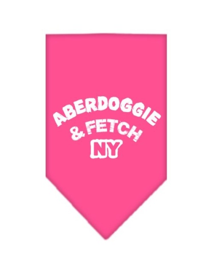 Aberdoggie NY Screen Print Bandana Bright Pink Large