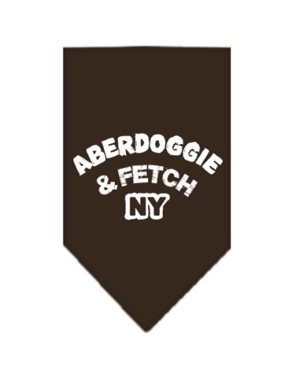 Aberdoggie NY Screen Print Bandana Cocoa Large