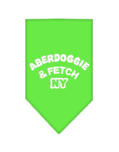 Aberdoggie NY Screen Print Bandana Lime Green Large