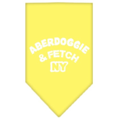 Aberdoggie NY Screen Print Bandana Yellow Large