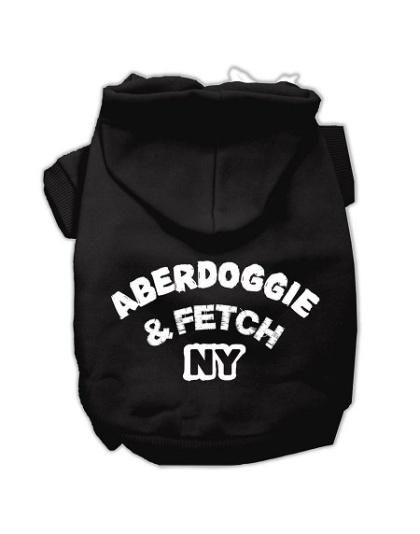 Aberdoggie NY Screenprint Pet Hoodies Black Size Lg