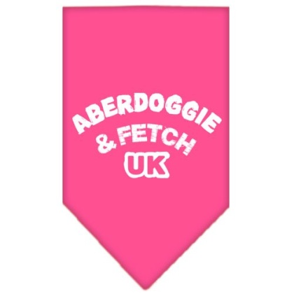 Aberdoggie UK Screen Print Bandana Bright Pink Large