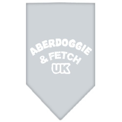 Aberdoggie UK Screen Print Bandana Grey Large