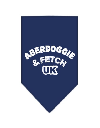 Aberdoggie UK Screen Print Bandana Navy Blue large