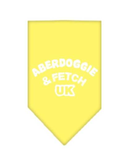 Aberdoggie UK Screen Print Bandana Yellow Large