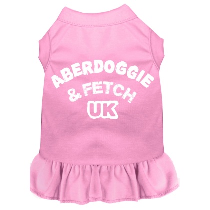 Aberdoggie UK Screen Print Dress Light Pink 4X (22)