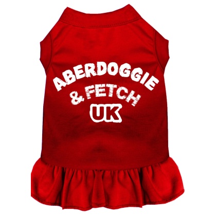 Aberdoggie UK Screen Print Dress Red 4X (22)