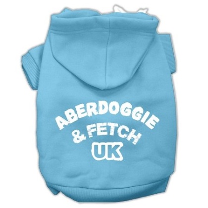 Aberdoggie UK Screenprint Pet Hoodies Baby Blue Size Lg