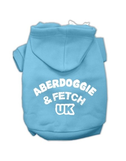 Aberdoggie UK Screenprint Pet Hoodies Baby Blue Size Lg