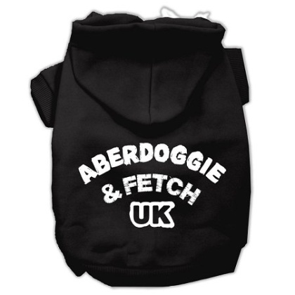 Aberdoggie UK Screenprint Pet Hoodies Black Size Lg