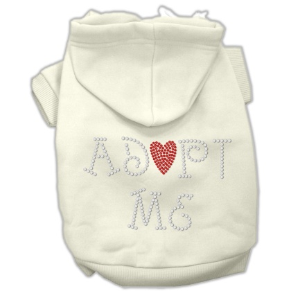 Adopt Me Rhinestone Hoodie Cream L