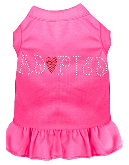 Adopted Rhinestone Dress Bright Pink 4X