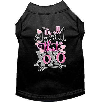 All about that XOXO Screen Print Dog Shirt Black Lg