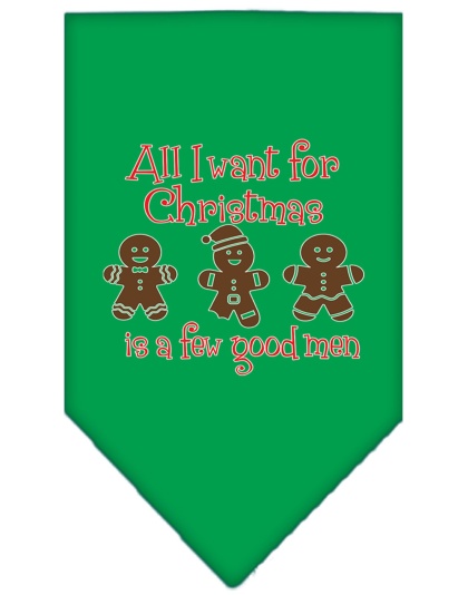 All I want is a Few Good Men Screen Print Bandana Emerald Green Large