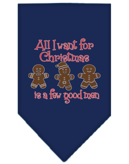 All I want is a Few Good Men Screen Print Bandana Navy Blue large