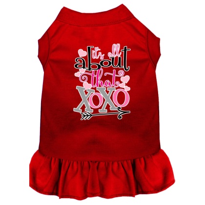 All about the XOXO Screen Print Dog Dress Red 4X