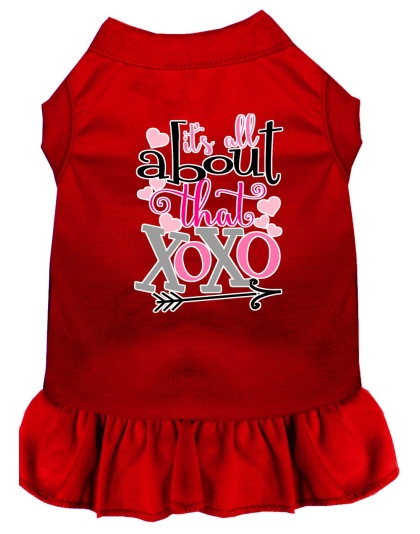 All about the XOXO Screen Print Dog Dress Red 4X