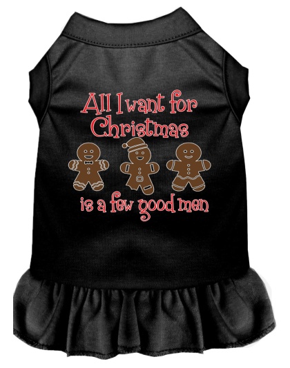 All I want is a Few Good Men Screen Print Dog Dress Black 4X