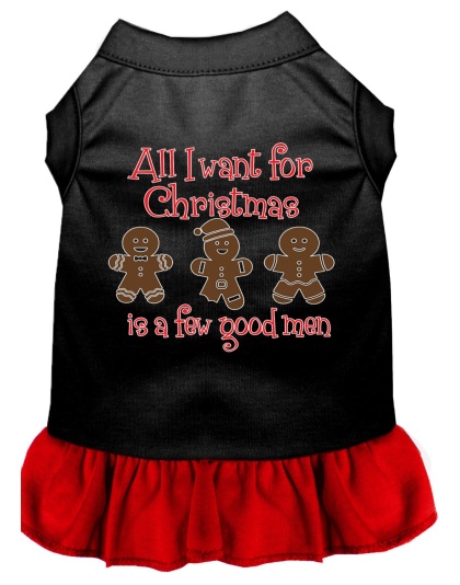All I want is a Few Good Men Screen Print Dog Dress Black with Red 4X