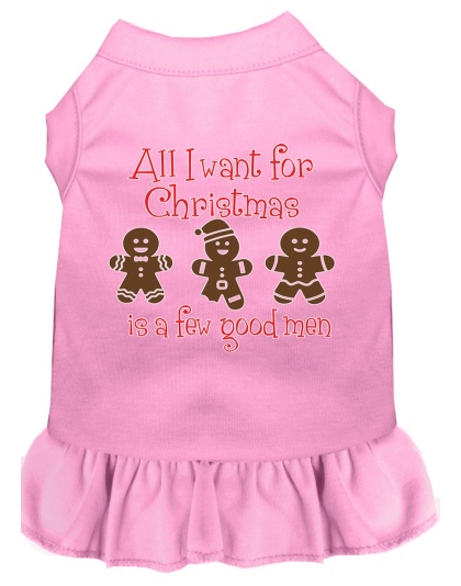 All I want is a Few Good Men Screen Print Dog Dress Light Pink 4X