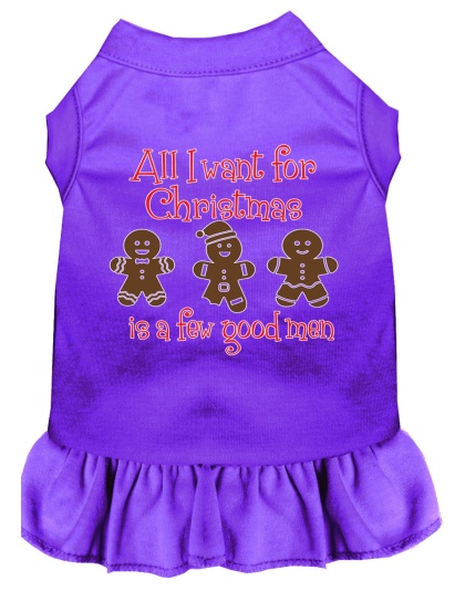 All I want is a Few Good Men Screen Print Dog Dress Purple 4X