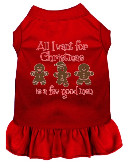 All I want is a Few Good Men Screen Print Dog Dress Red 4X