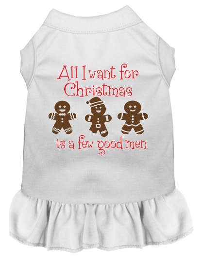 All I want is a Few Good Men Screen Print Dog Dress White 4X