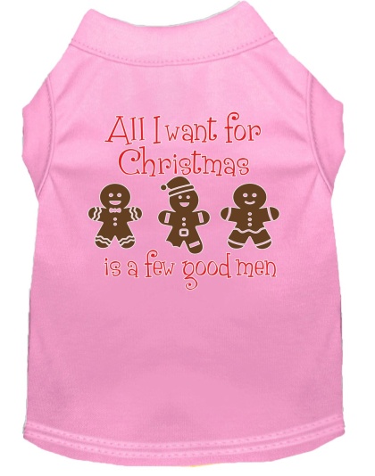 All I want is a Few Good Men Screen Print Dog Shirt Light Pink Lg