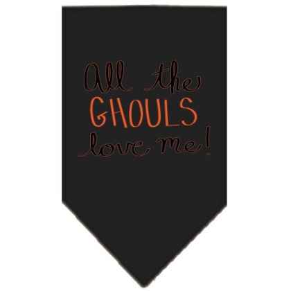 All the Ghouls Screen Print Bandana Black Large