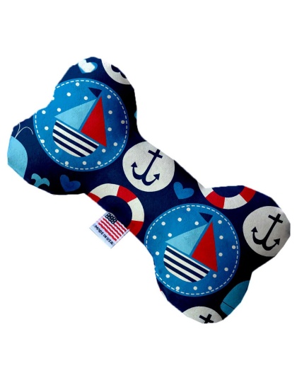 Anchors Away 10 inch Canvas Bone Dog Toy