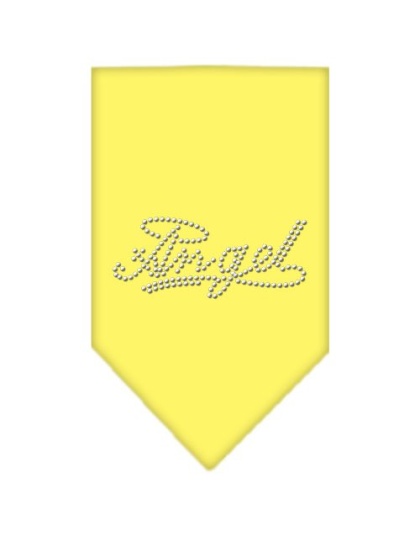 Angel Rhinestone Bandana Yellow Large