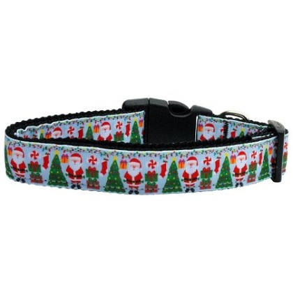 Aqua Santa Nylon Cat Collar