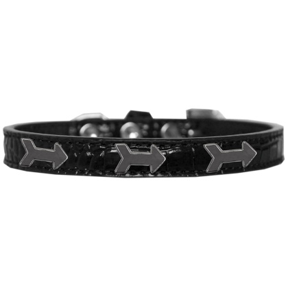 Arrows Widget Croc Dog Collar Black Size 10