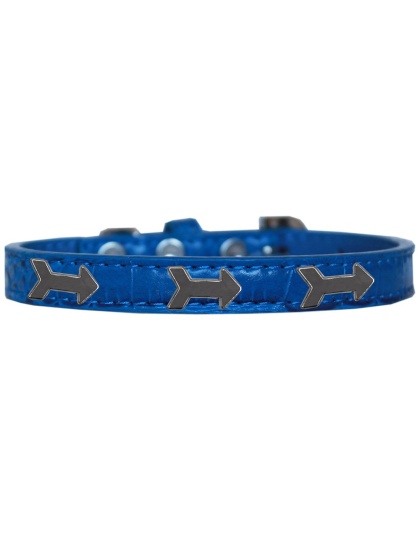 Arrows Widget Croc Dog Collar Blue Size 10