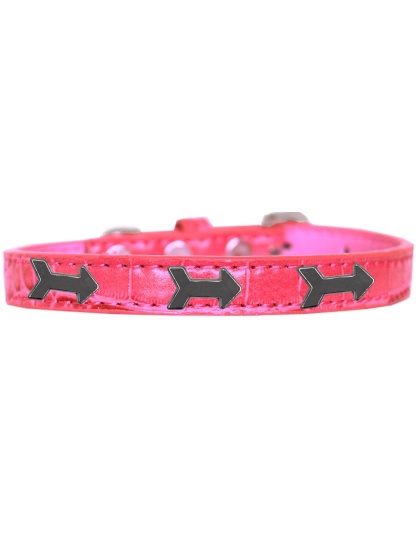 Arrows Widget Croc Dog Collar Bright Pink Size 10