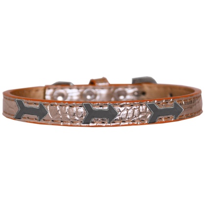 Arrows Widget Croc Dog Collar Copper Size 10