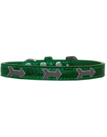Arrows Widget Croc Dog Collar Emerald Green Size 10