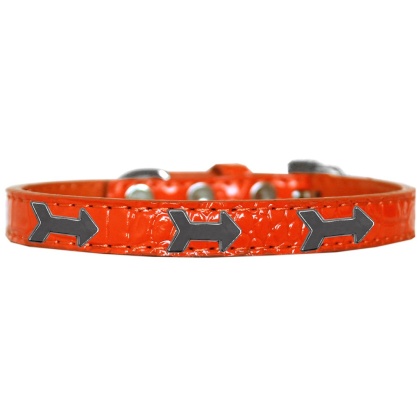 Arrows Widget Croc Dog Collar Orange Size 10