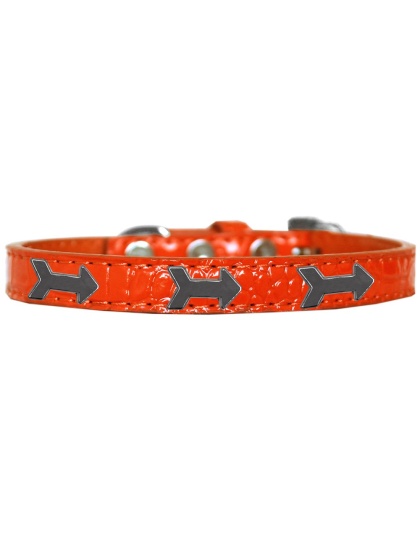 Arrows Widget Croc Dog Collar Orange Size 10