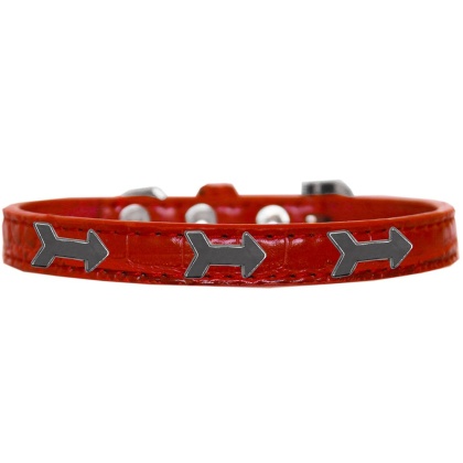 Arrows Widget Croc Dog Collar Red Size 10