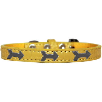 Arrows Widget Croc Dog Collar Yellow Size 10