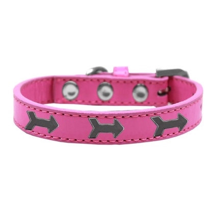 Arrows Widget Dog Collar Bright Pink Size 10