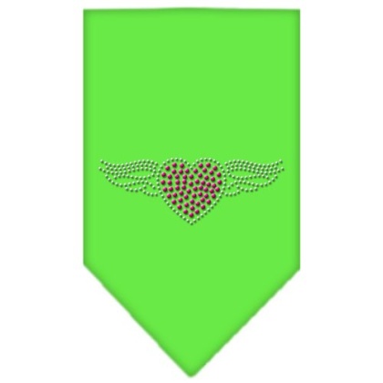 Aviator Rhinestone Bandana Lime Green Large