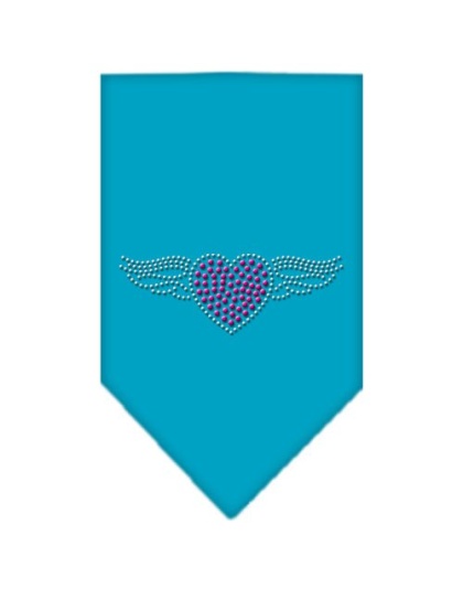 Aviator Rhinestone Bandana Turquoise Large