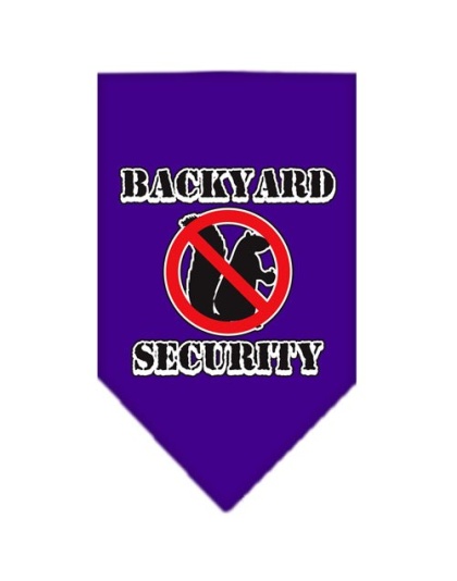 Backyard Security Screen Print Bandana Purple Large